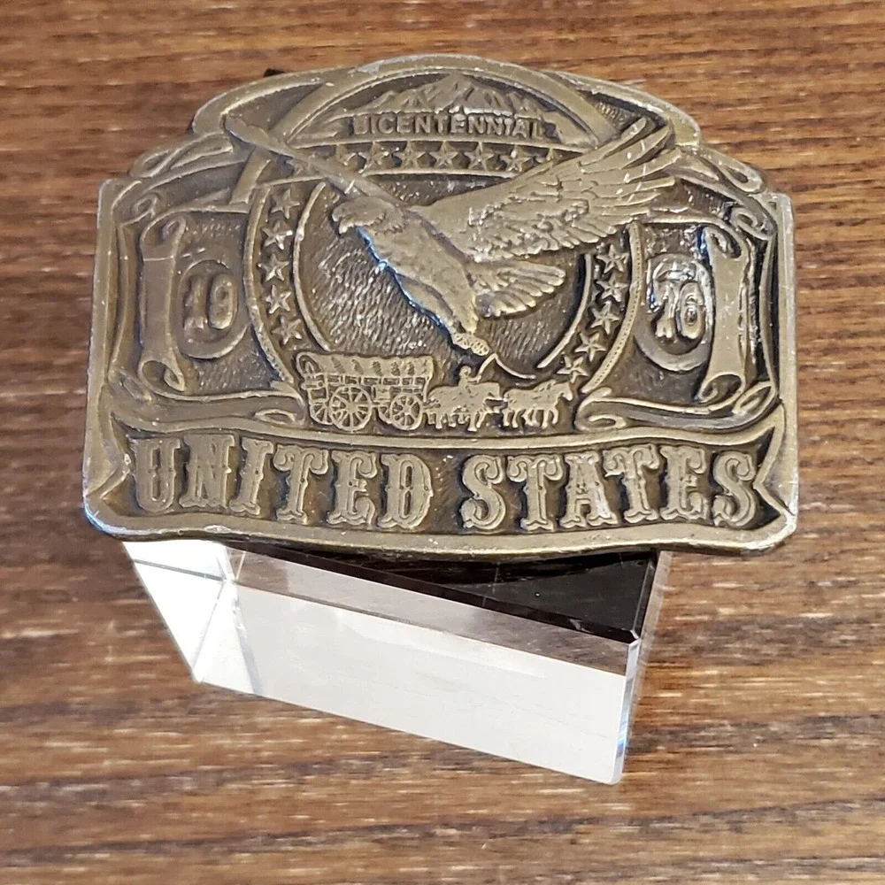 United‎ States Bicentennial 1976 Belt Buckle Flying Eagle CDC Metalworks 1975